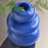 Modrá skleněná váza BULB 15 cm -fv-interier-25