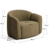 Zelené čalouněné křeslo Kave Home Corvena 98 cm
