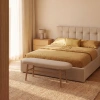 Béžová čalouněná dubová lavice Kave Home Helda 122 cm -fv-interier-25