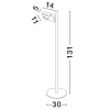 Černá kovová stojací LED lampa Nova Luce Kedros 131 cm