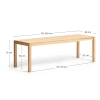Dubový rozkládací jídelní stůl Kave Home Narevi 170/230 x 80 cm