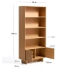 Dubový regál KAve Home Norlen 190 x 90 cm