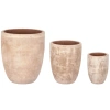 Sada třech keramických zahradních květináčů Minh 39/28/19 cm