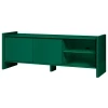Zelený lakovaný TV stolek Rali 160 x 48 cm