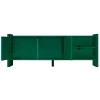 Zelený lakovaný TV stolek Rali 160 x 48 cm