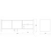 Zelený lakovaný TV stolek Rali 160 x 48 cm
