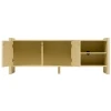 Žlutý lakovaný TV stolek Rali 160 x 48 cm