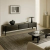 Tmavý dřevěný konferenční stolek Flow 150 x 60 cm -fv-interier-25