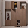 Dřevěná skříň Build 215 x 80 cm s tmavým dubovým dekorem -fv-interier-25