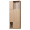 Dřevěná skříň Build 215 x 80 cm s dubovým dekorem