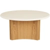 Bílý dřevěný konferenční stolek Morthy ø80 cm