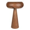 Hnědá dřevěná stolní lampa MOREL M 47 cm