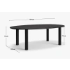 Černý dubový jídelní stůl Micadoni Izzie 180 x 100 cm -fv-interier-25